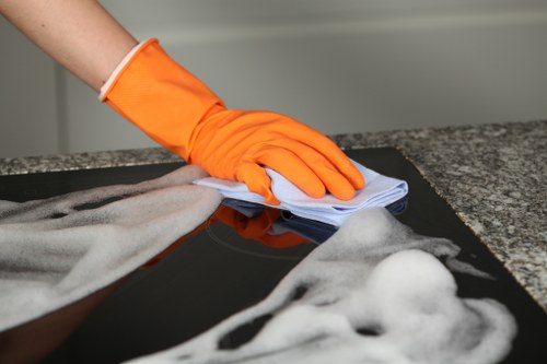 Professional mattress cleaning in a bedroom setting
