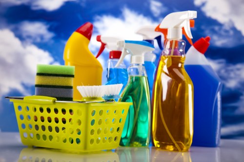 Professional office cleaning in a modern workspace