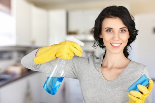 Professional cleaning of dust after construction in empty property