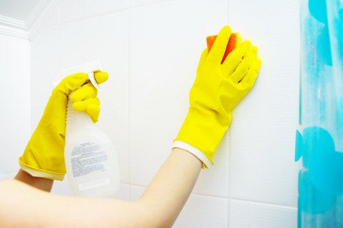 Professional move out cleaning in a vacant kitchen