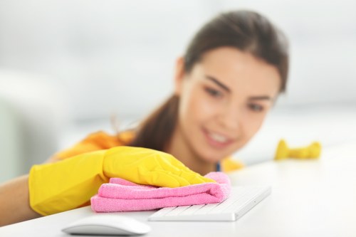 Detailed living room end of tenancy cleaning with dusting and vacuuming