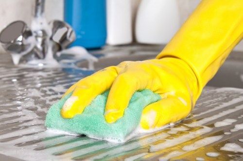 Empty property post-construction cleaning with polished windows