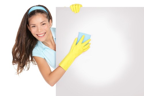 Kitchen and bathroom domestic cleaning service in a home